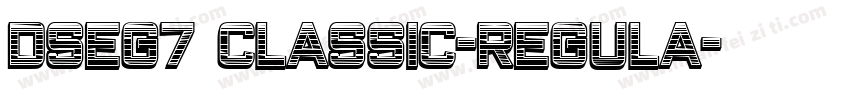 DSEG7 Classic-Regula字体转换
